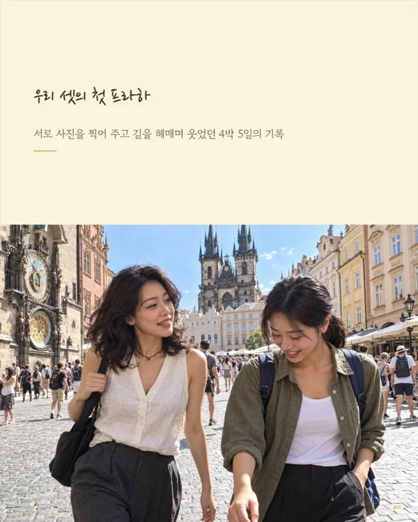 친구들과의 시간을 간직하고 싶은 분 앨범 예시